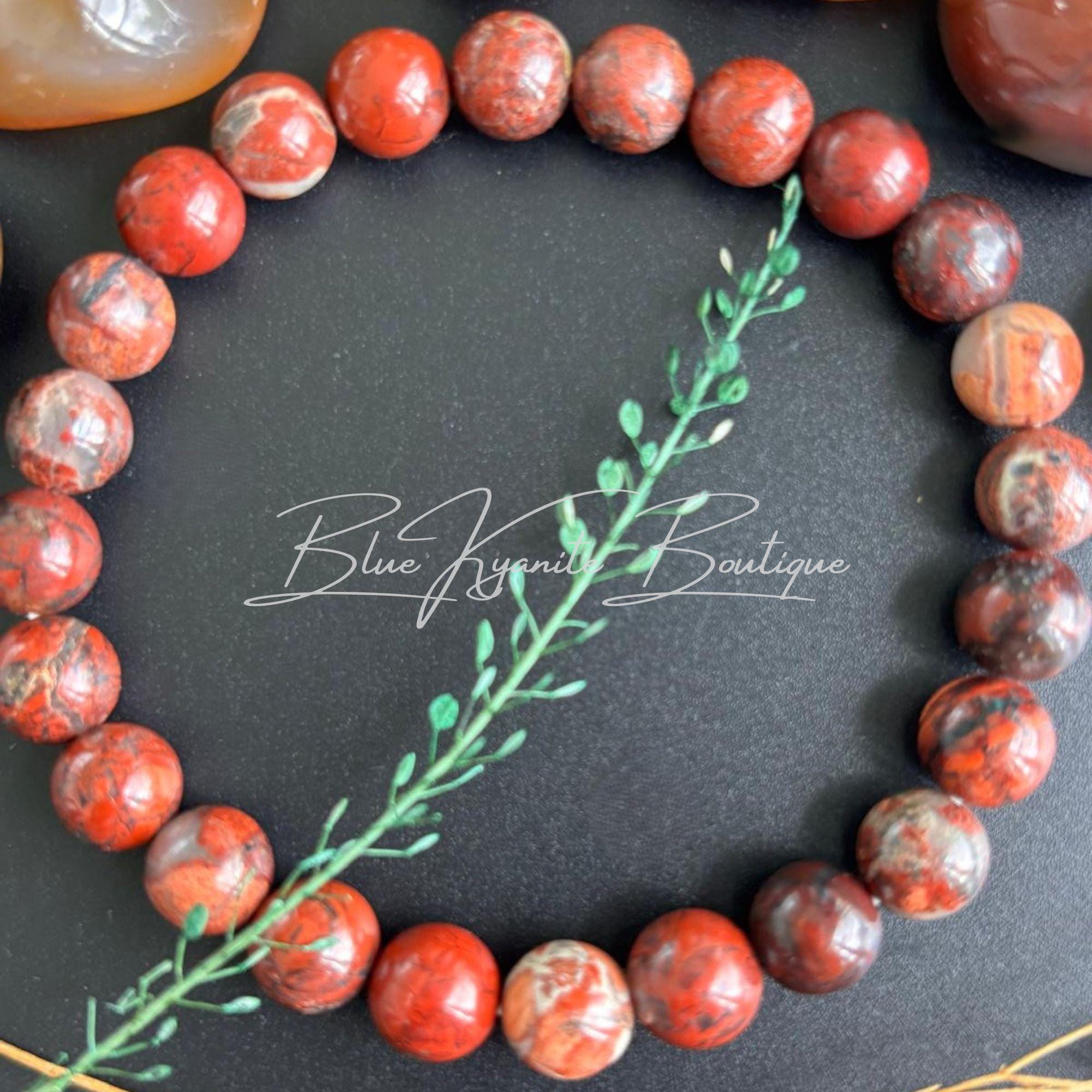 Brecciated Red Jasper Bracelet  - Resilience, Strength & Grounding - Root Chakra Jewelry