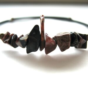Red Jasper Gemstone Beaded Cuff Bracelet Jewelry Handmade In Usa