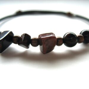 Red Jasper Gemstone Copper Cuff Bracelet Jewelry Made in the USA