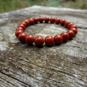 Red Jasper Bracelet. Natural Boho Style Rust Red Jasper Bracelet Handmade in Australia by Miss Leroy