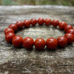 Red Jasper Bracelet. Natural Rust Red Jasper Statement Bracelet Handmade in Australia by Miss Leroy