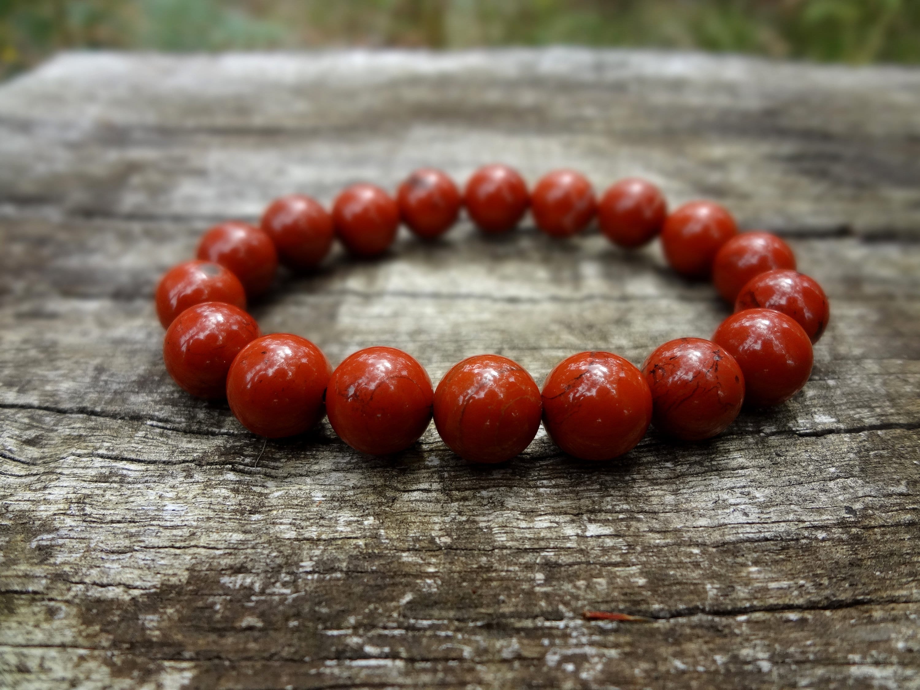 Red Jasper Bracelet. Natural Rust Red Jasper Statement Bracelet Handmade In Australia By Miss Leroy
