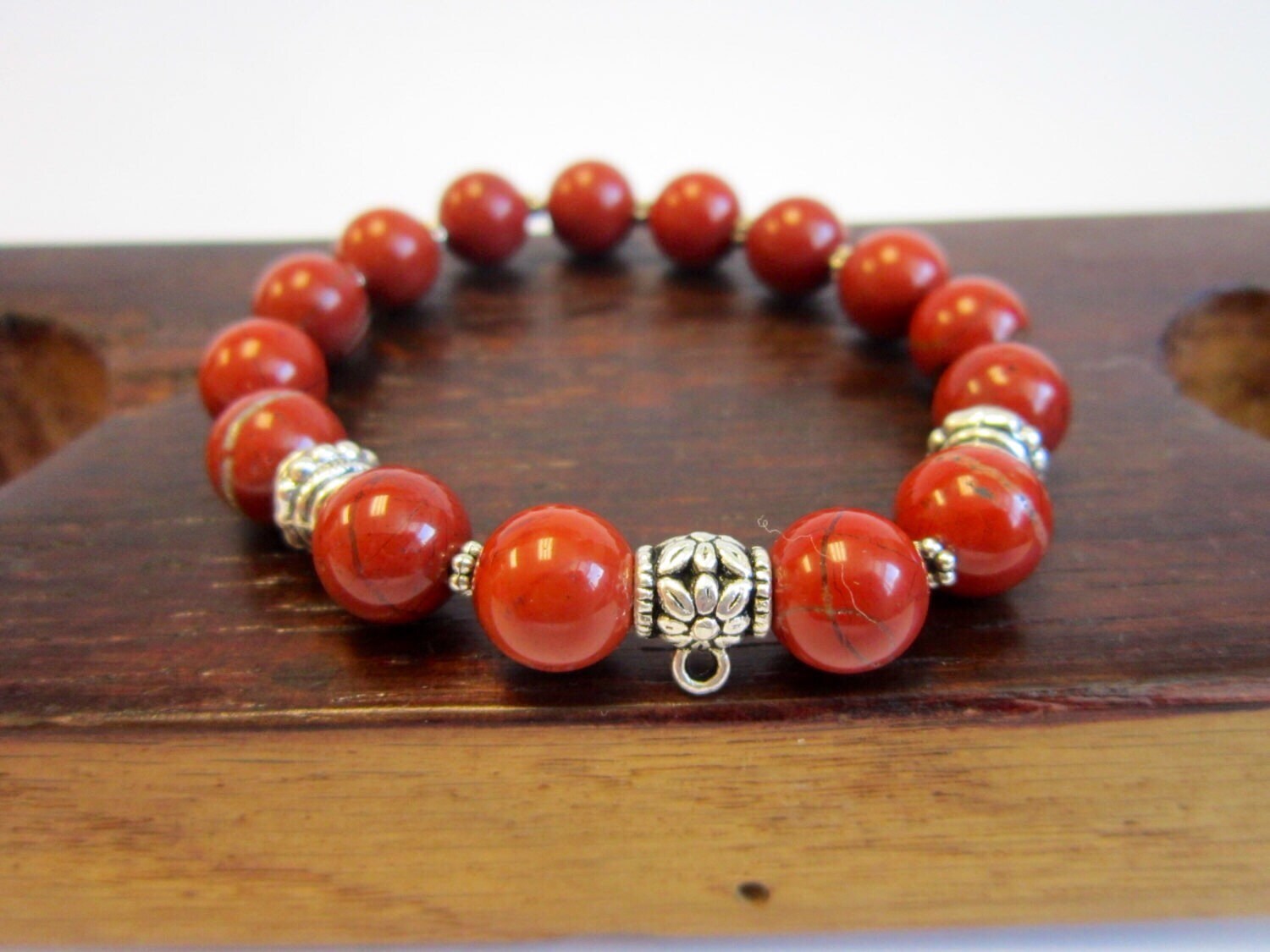 Red Jasper Bracelet, Root Chakra Bracelet, Sacral Chakra Bracelet, Energy Bracelet, Yoga Bracelet, Meditation Bracelet,chakra Charm Bracelet