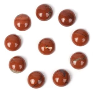 16mm Red Jasper Gemstone Round Flatback Cab Cabochon Stone Loose Stone Cab DIY Jewelry Making Stone