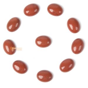 16mm Natural Red Jasper Gemstone Oval Flatback CAB Cabochon