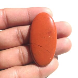48x24x6 Mm Red Jasper Cabochon Gemstone 54.8 Carat Oval Shape For Jasper Jewelry