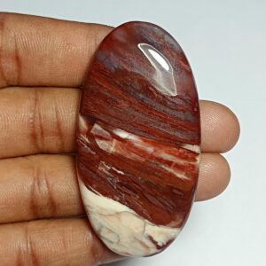 Red Jasper Cabochon: Loose Gemstone, Semi Precious (59X31 MM, 114Cts)