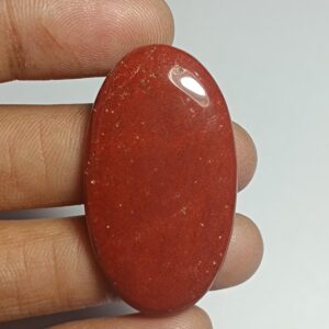 Red Jasper Cabochon: Loose Gemstone, Semi Precious (41X23 MM, 49Cts)