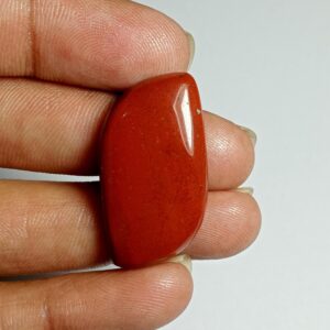 Red Jasper Cabochon: Loose Gemstone (31x17mm, 25Cts)