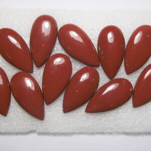 Red Jasper Pear Cabochon: Jewelry Making Stone (10x14 to 18x25mm)