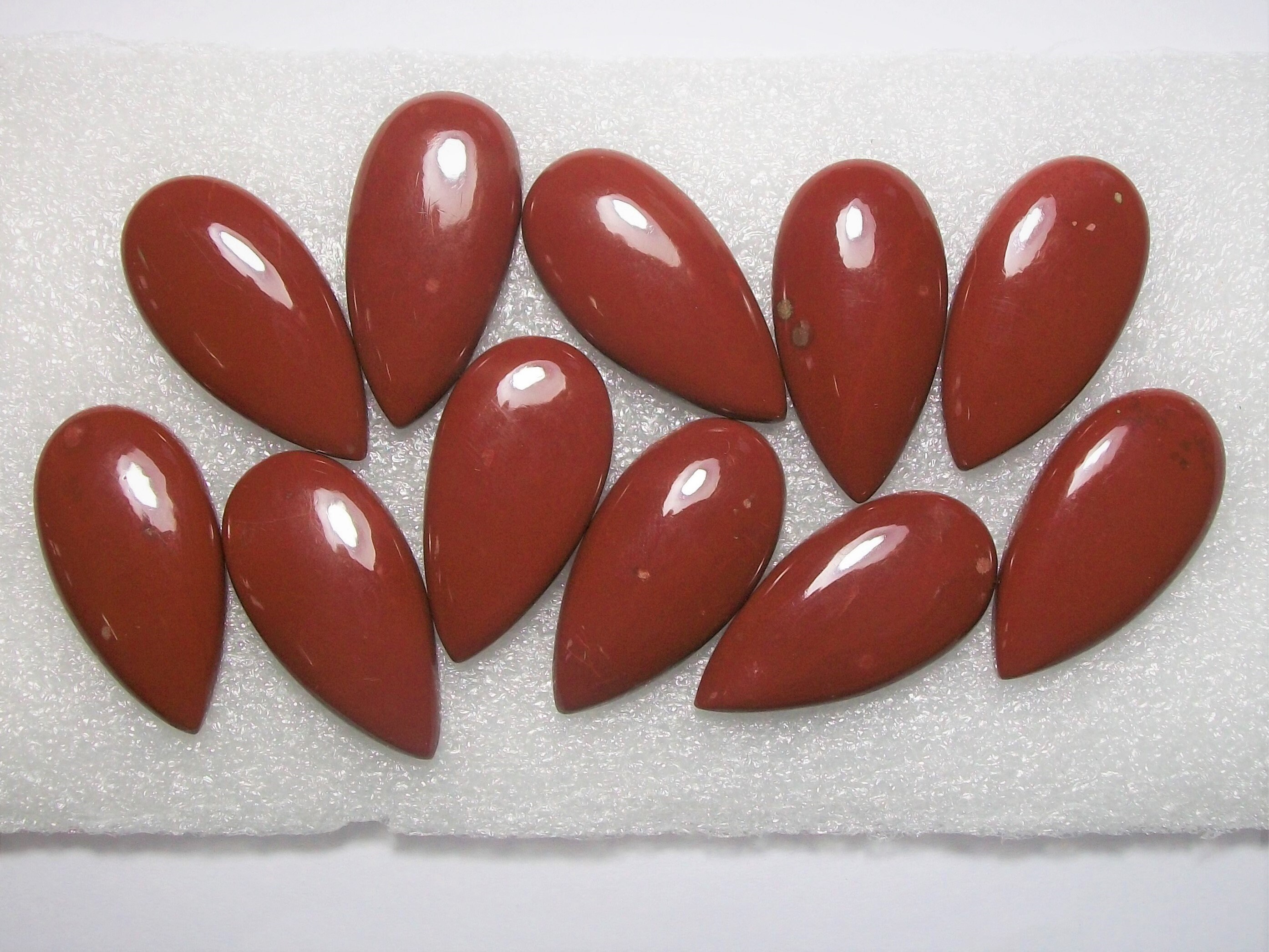 Red Jasper Pear Cabochon: Jewelry Making Stone (10x14 To 18x25mm) Red Jasper Pear Cabochon: Jewelry Making Stone (10x14 To 18x25mm)