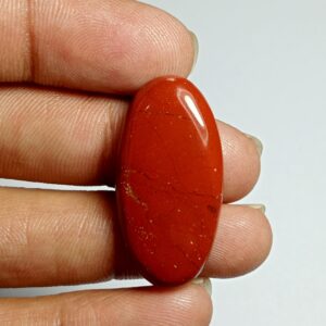 Red Jasper Cabochon: Semi Precious Loose Gemstone (32X16 MM, 22Cts)