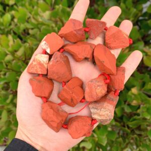 15 Inch Natural Raw Red Jasper Nugget Rough Gems Chakras Healing Gemstone Beads for Necklace Charm Bracelet Earrings Craft Jewelry Making 15 Inch Natural Raw Red Jasper Nugget Rough Gems Chakras Healing Gemstone Beads for Necklace Charm Bracelet Earrings Craft Jewelry Making