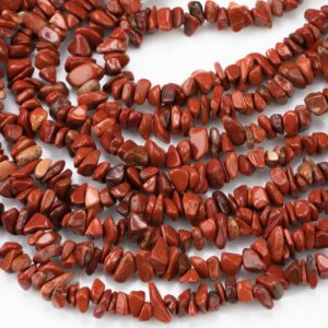 30"-32" Natural Red Jasper Chips Beads 6mm - 8mm - 32 inch Strand Gemstone Beads