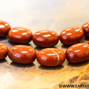 L/ Red Jasper 12x16mm/ 13x18mm/ 15x20mm Oval Puffy Pebble beads 16" strand Natural gemstone for jewelry making