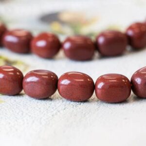 L/ Red Jasper 13x18mm Tumble Nugget Beads Size Varies 15.5" Strand Natural Jasper Gemstone Beads For Crafts For Jewelry Design L/ Red Jasper 13x18mm Tumble Nugget Beads Size Varies 15.5" Strand Natural Jasper Gemstone Beads For Crafts For Jewelry Design