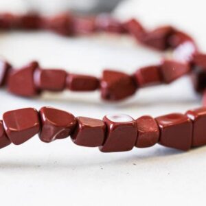 S/ Red Jasper 6x Cube Nugget Beads 15.5 Inches Size Varies Natural Brown Red Jasper Free Style Chips Nugget For Crafts For Jewelry Designs S/ Red Jasper 6x Cube Nugget Beads 15.5 Inches Size Varies Natural Brown Red Jasper Free Style Chips Nugget For Crafts For Jewelry Designs