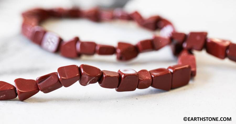 Red Jasper 6x Cube Nugget Beads 15.5" Strand Size Varies Red Jasper 6x Cube Nugget Beads 15.5" Strand Size Varies
