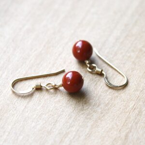 Red Jasper Earrings: 14k Gold Fill Dangle Earrings