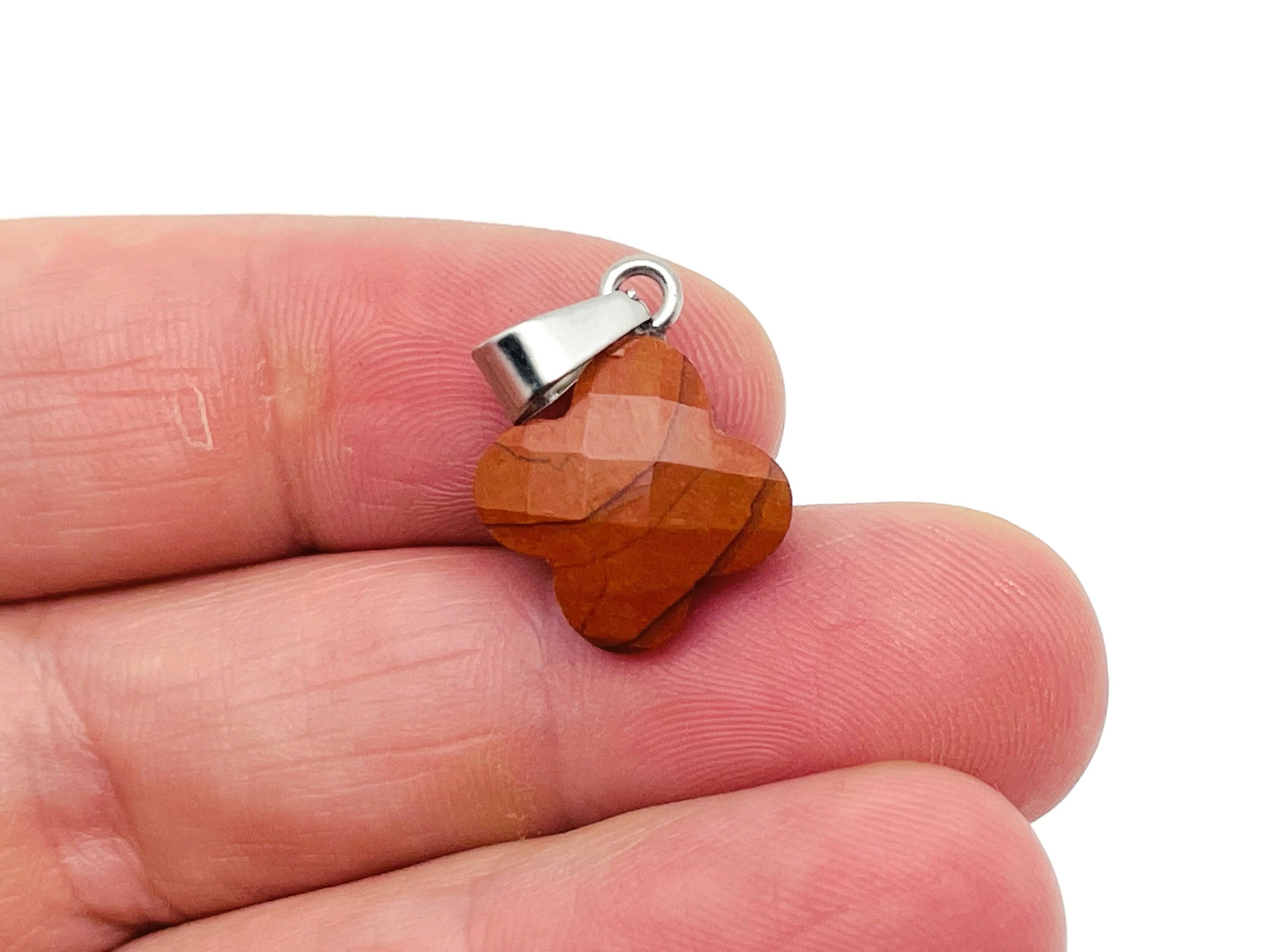 Red Jasper Four-leaf Clover Crystal Pendants - Gemstone Charm For Necklace & Earring Making - Diy Jewelry Making Supplies - Nc1324 Red Jasper Four-leaf Clover Crystal Pendants - Gemstone Charm For Necklace & Earring Making - Diy Jewelry Making Supplies - Nc1324