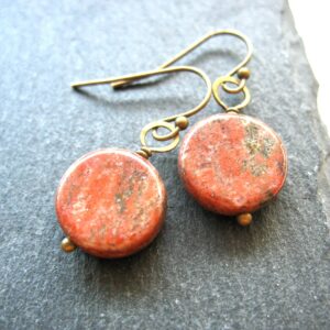 Red Jasper Gemstone Earrings Jewelry Made In Usa