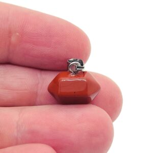 Red Jasper Point Pendant - Crystal Pendant – Crystal Earring - Heling Gemstone - Jewelry Making Supplies - NC1131