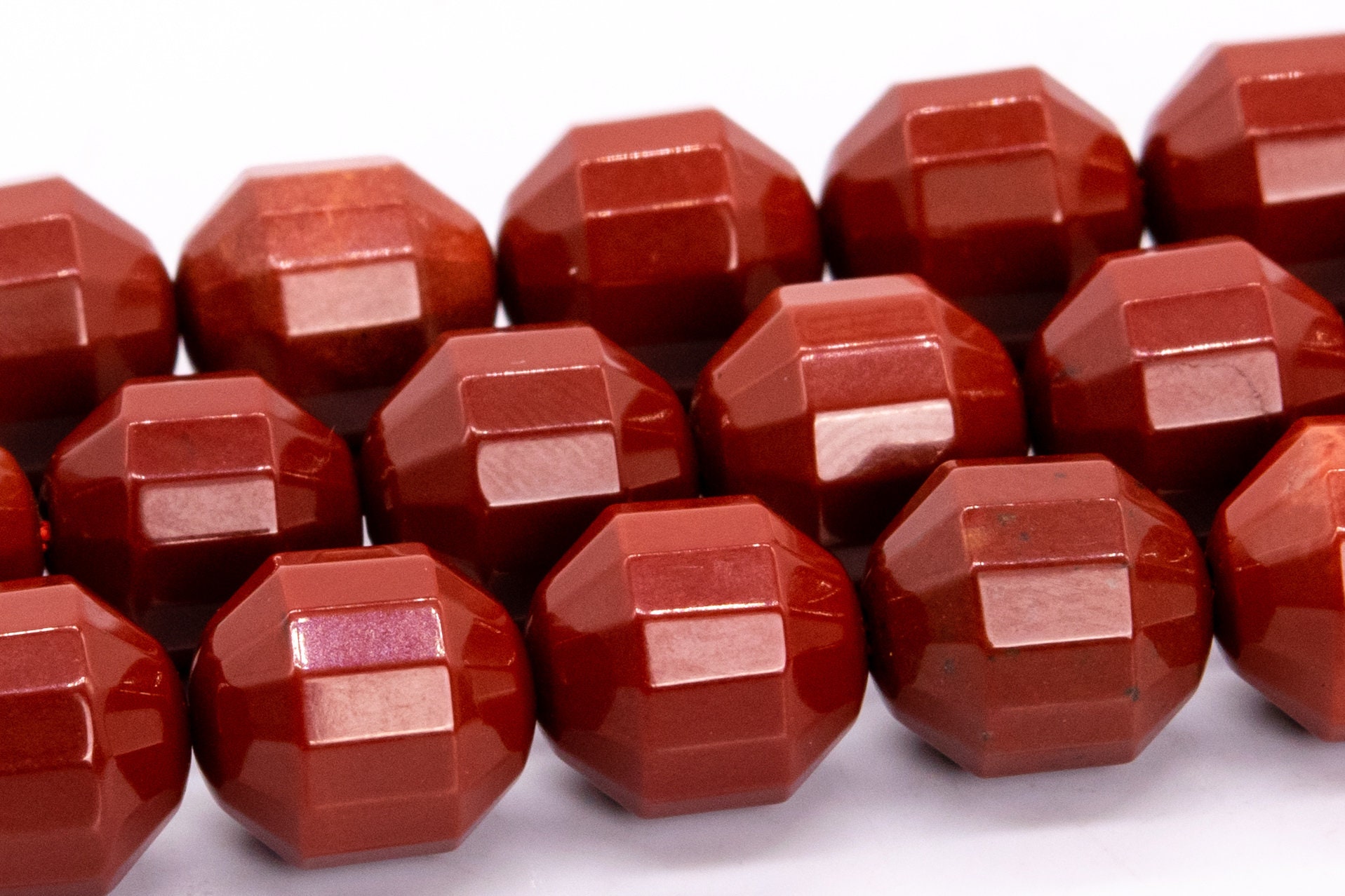 10x9mm Red Jasper Beads Faceted Bicone Barrel Drum Grade Aaa Genuine Natural Gemstone Loose Beads 15" / 7.5" Bulk Lot Options (115623)