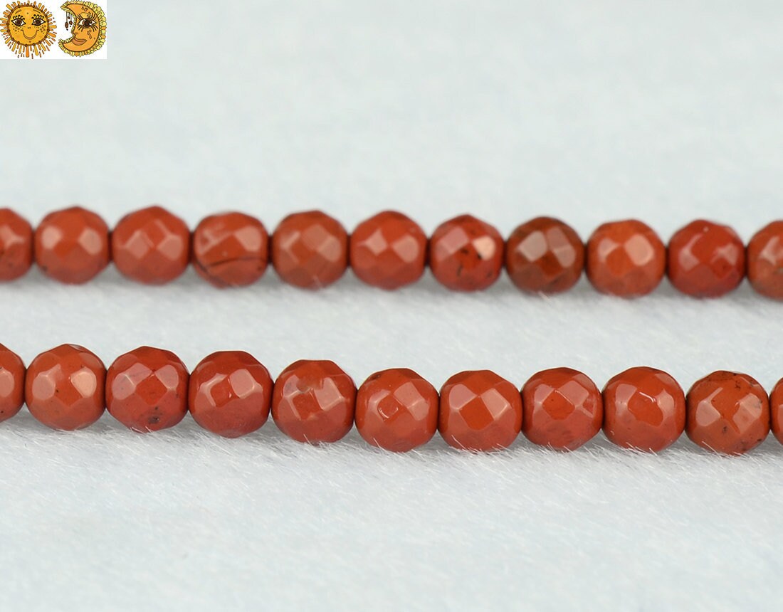 Jasper,15 Inch Full Strand Red Jasper Faceted Round Beads 2mm 3mm For Choice