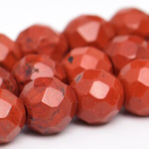 4MM Red Jasper Beads Grade AAA Genuine Natural Gemstone Faceted Round Loose Beads 15" / 7.5" Bulk Lot Options (100877)