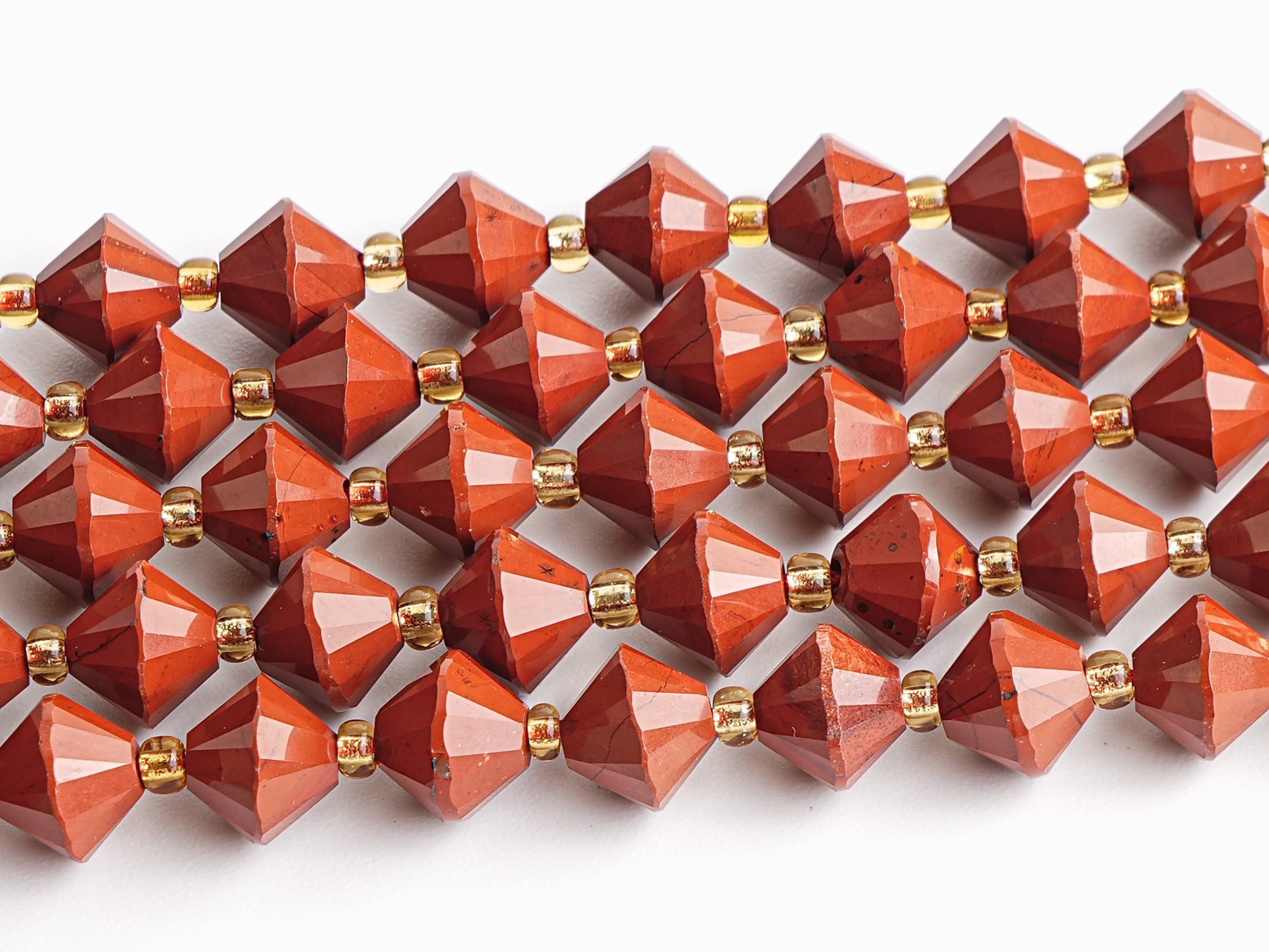 8mm Red Jasper Beads Grade Aa Genuine Natural Gemstone Bicone Faceted Loose Beads 15"/7.5" Bulk Lot Options 8mm Red Jasper Beads Grade Aa Genuine Natural Gemstone Bicone Faceted Loose Beads 15"/7.5" Bulk Lot Options