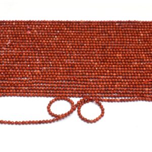 Aaa+ Red Jasper Micro Faceted Rondelle Beads, 2mm Beads 13inch Strand, Natural Red Jasper Semi Precious Gemstone Loose Beads
