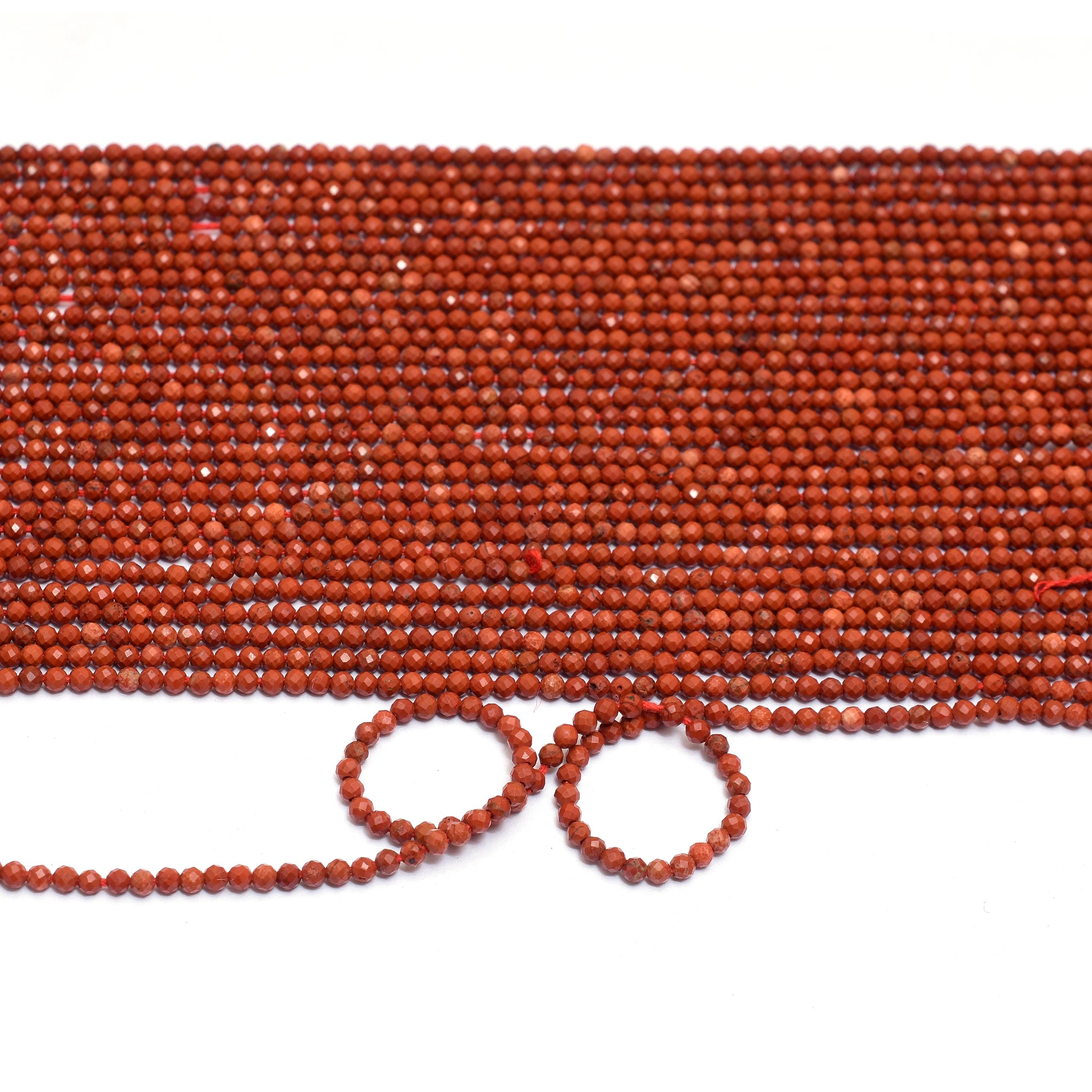 Aaa+ Red Jasper Micro Faceted Rondelle Beads, 2mm Beads 13inch Strand, Natural Red Jasper Semi Precious Gemstone Loose Beads