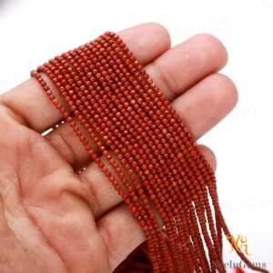 Aaa+ Natural Red Jasper Microcut Faceted Beads,2.1-2.2 Mm Jasper Tiny Rondelle Beads,13"gemstone Beads For Handmade Jewelry