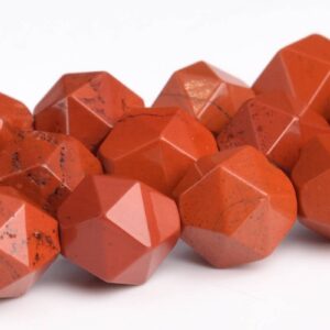 Red Jasper Beads Star Cut Faceted Grade AA Genuine Natural Gemstone Loose Beads 6MM 8MM Bulk Lot Options
