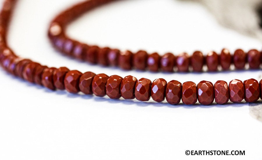 M/ Red Jasper 6mm/ 8mm/ 10mm Faceted Rondelle Beads 15.5" Strand Natural Jasper Gemstone Beads For Jewelry Making M/ Red Jasper 6mm/ 8mm/ 10mm Faceted Rondelle Beads 15.5" Strand Natural Jasper Gemstone Beads For Jewelry Making