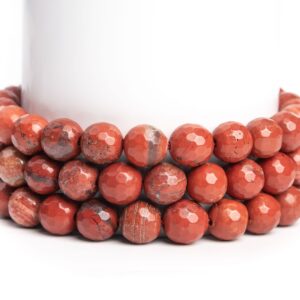 Natural Red Jasper Gemstone Grade Aa Micro Faceted Round 6mm 8mm Loose Beads