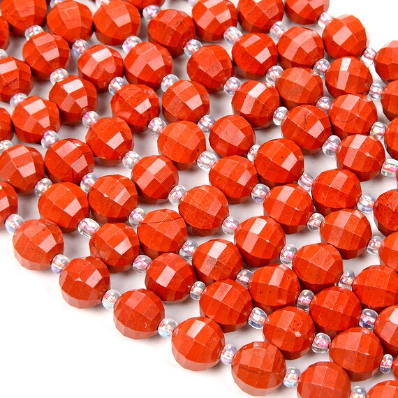 Natural Red Jasper Gemstone Grade Aaa Faceted Lantern 8mm 10mm Loose Beads Bulk Lot 1,2,6,12 And 50 (d41) Natural Red Jasper Gemstone Grade Aaa Faceted Lantern 8mm 10mm Loose Beads Bulk Lot 1,2,6,12 And 50 (d41)