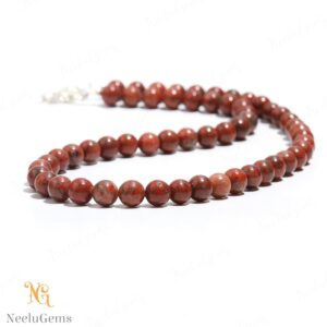 Red Jasper Necklace, 8mm Natural Round Gemstone Beads, Bold Brick Red Jewelry, Root Chakra Grounding Stone, Handmade Gift For Loved Ones Red Jasper Necklace, 8mm Natural Round Gemstone Beads, Bold Brick Red Jewelry, Root Chakra Grounding Stone, Handmade Gift For Loved Ones