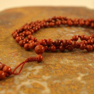 Red Jasper AAA Knotted Mala  • 108+ • 4mm • Red Jasper Necklace • Beaded Tassel • Endurance & Stability • Grounding Stone • 2278