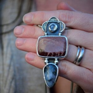 Apache Jasper Necklace, Jasper Statement necklace, Jasper, Red Jasper, Landscape Jasper, Sterling silver