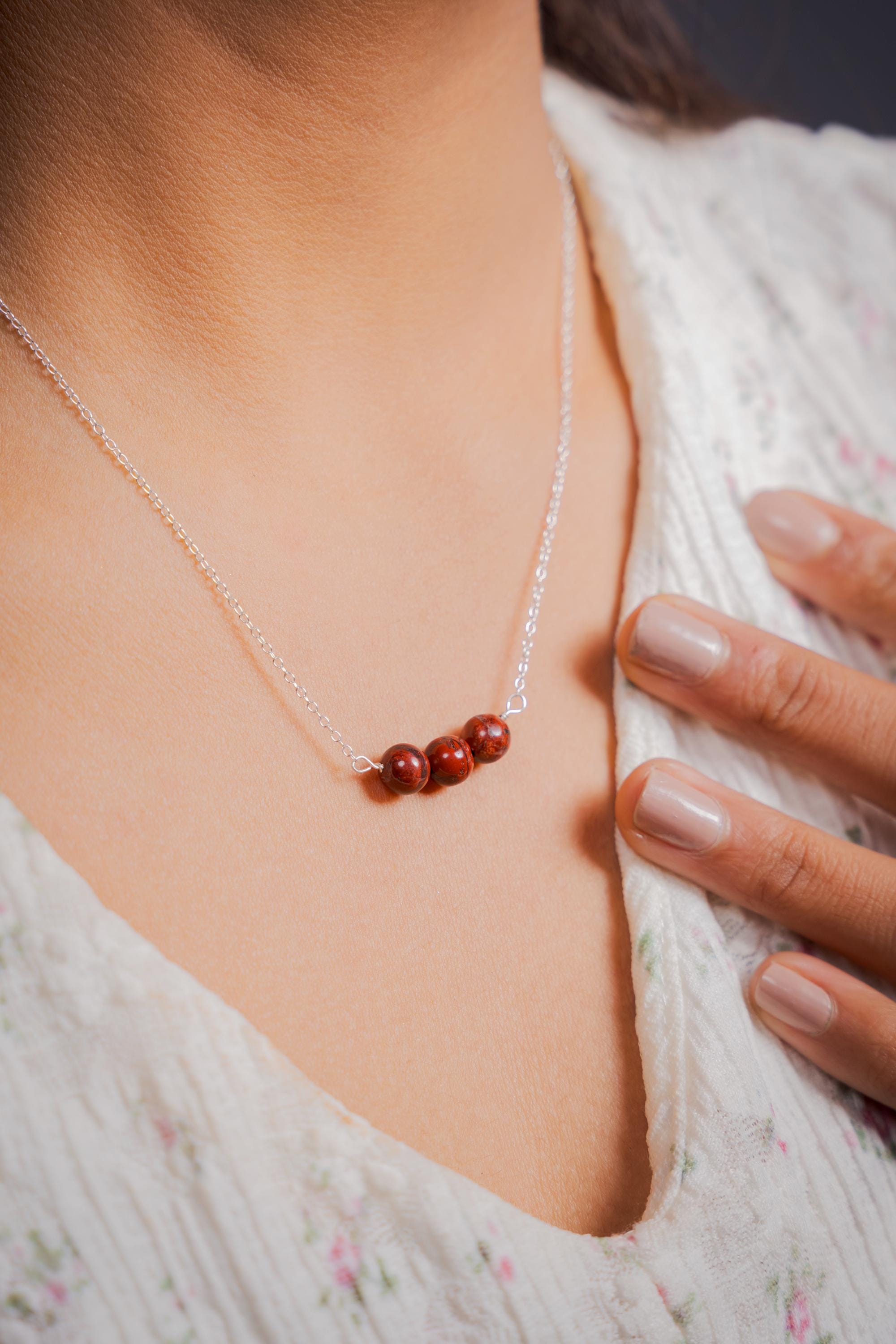Red Jasper Bar Necklace | Dainty Crystal Necklace | Minimalist Gemstone Jewelry For Women Red Jasper Bar Necklace | Dainty Crystal Necklace | Minimalist Gemstone Jewelry For Women
