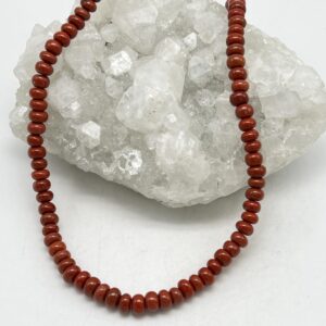Red Jasper Beaded Necklace-18-20" Red Jasper Beaded Necklace-18-20"