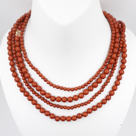 Red Jasper Necklace Choker Red Necklace Red Gemstone Necklace Beaded Necklace Handmade Jewelry 4mm 6mm 8mm 18'' 25'' 30''