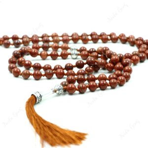 Red Jasper Mala Necklace, Hand Knotted 108 Beads For Grounding, Genuine Gemstone Prayer Beads For Meditation, Root Chakra Yoga Gift For Men Red Jasper Mala Necklace, Hand Knotted 108 Beads For Grounding, Genuine Gemstone Prayer Beads For Meditation, Root Chakra Yoga Gift For Men