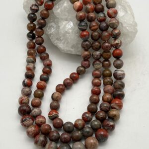 Three Strand Red Jasper Beaded Necklace-16-17” Three Strand Red Jasper Beaded Necklace-16-17”