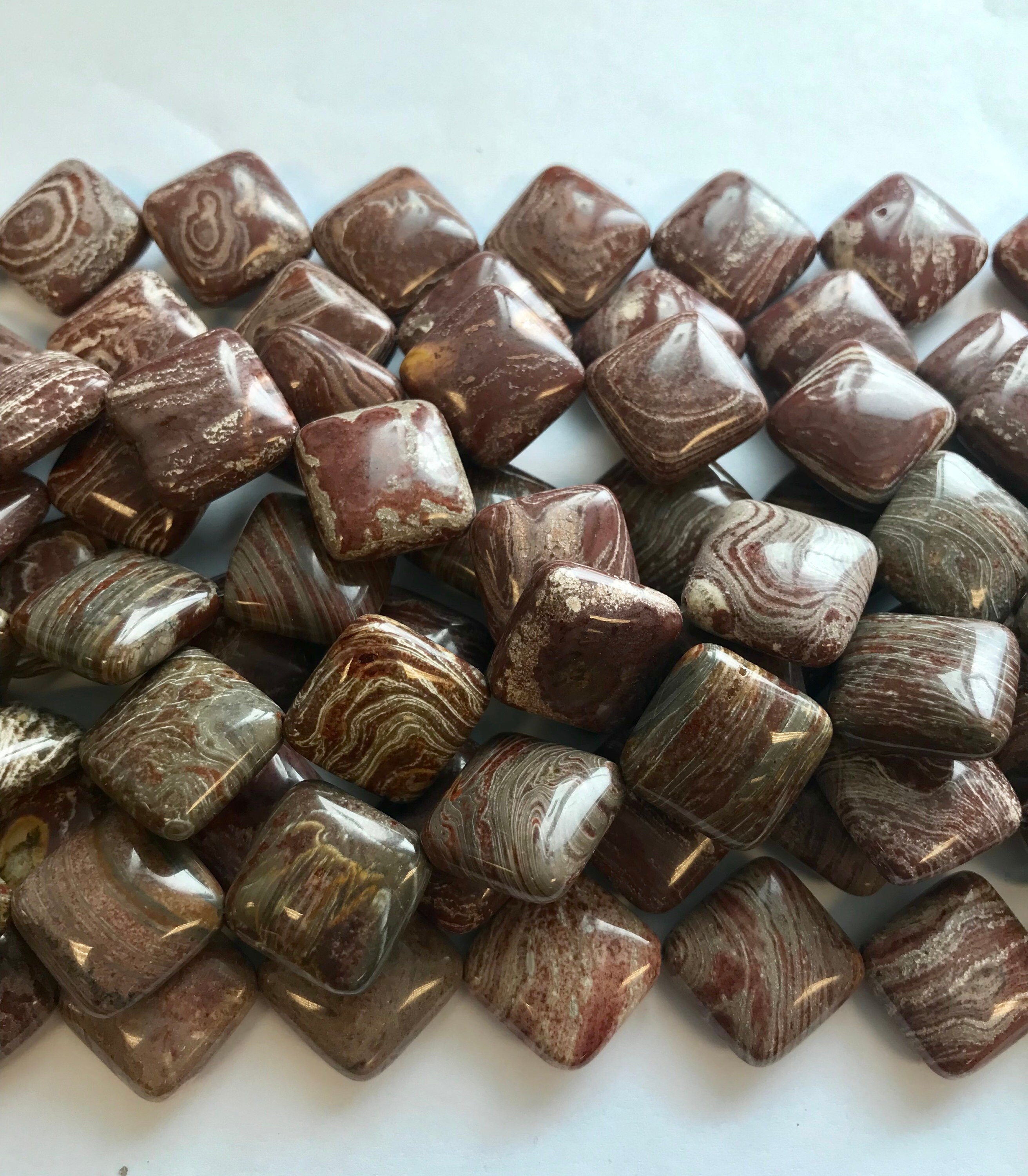 Red Jasper 18x8mm Flat Square Gemstone Beads --15.5 Inch Strand Red Jasper 18x8mm Flat Square Gemstone Beads --15.5 Inch Strand