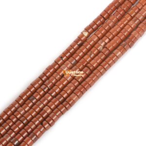 4mm Natural Brazilian Red Jasper Heishi Loose Gemstone Jewelry Making Diy Beads 15"
