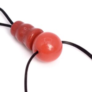 8MM Red Jasper Guru Beads 3 Holes Man-Made Gemstone Bulk Lot Options (108064-2629)