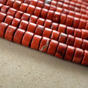 Red Jasper Beads (Heishe)(Smooth)(4mm)(15"Strand)
