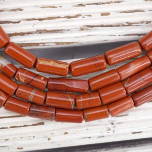 Red Jasper Cylinder Beads 7-8mm (etb01750)